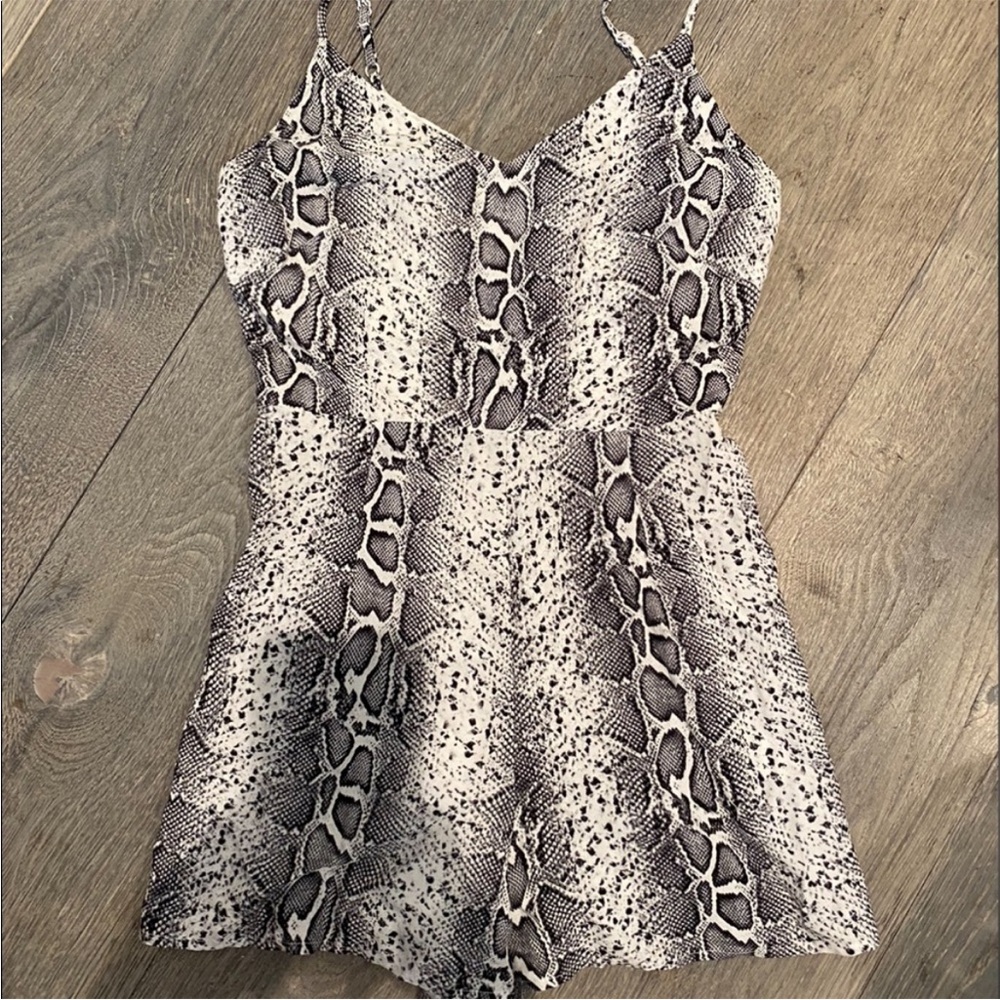 Like-new LF Millau Snakeskin Romper, Size Medium